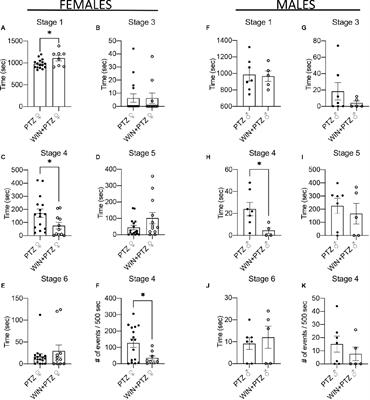 Behavioral and Molecular Responses to Exogenous Cannabinoids During Pentylenetetrazol-Induced Convulsions in Male and Female Rats